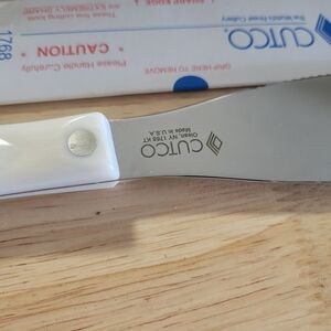 Cutco Silver Blade Knife with White Handle